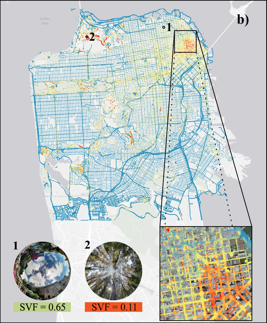 Sky View Factor Footprints for Urban Climate Modeling